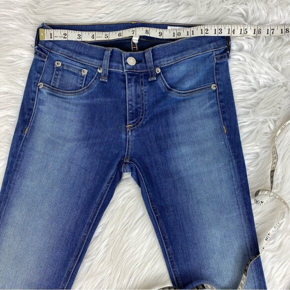 Rag & Bone Women's Redmond‎ Blue Mid-Rise Skinny Designer Denim Jeans W26-27/L30 - Picture 8 of 11